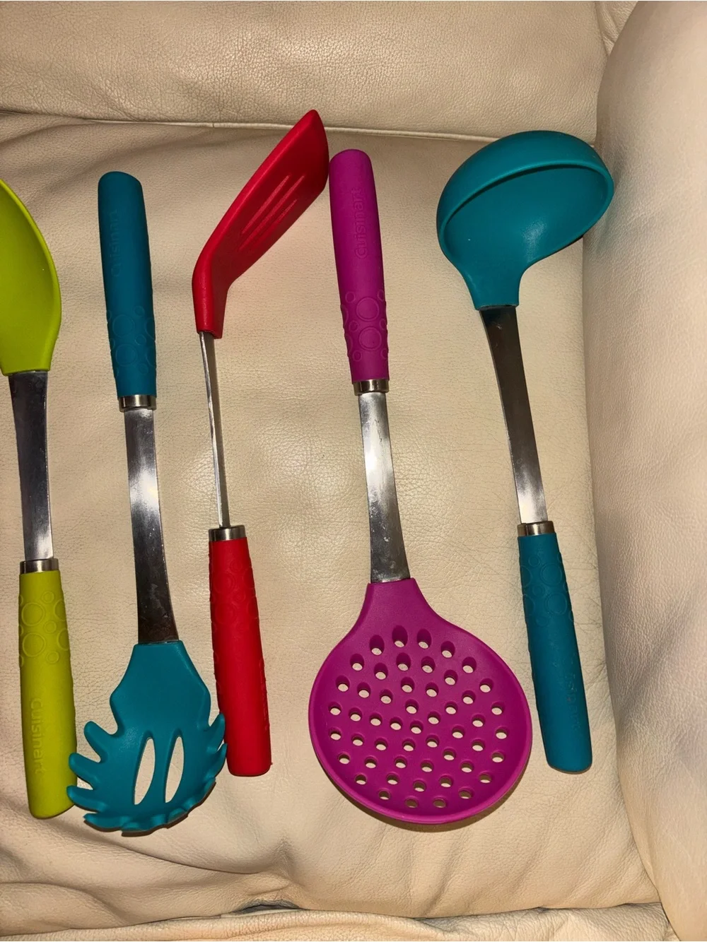 Cuisinart Multicolor Silicone Kitchen Utensil Set - Lime, Red, Teal, Purple
